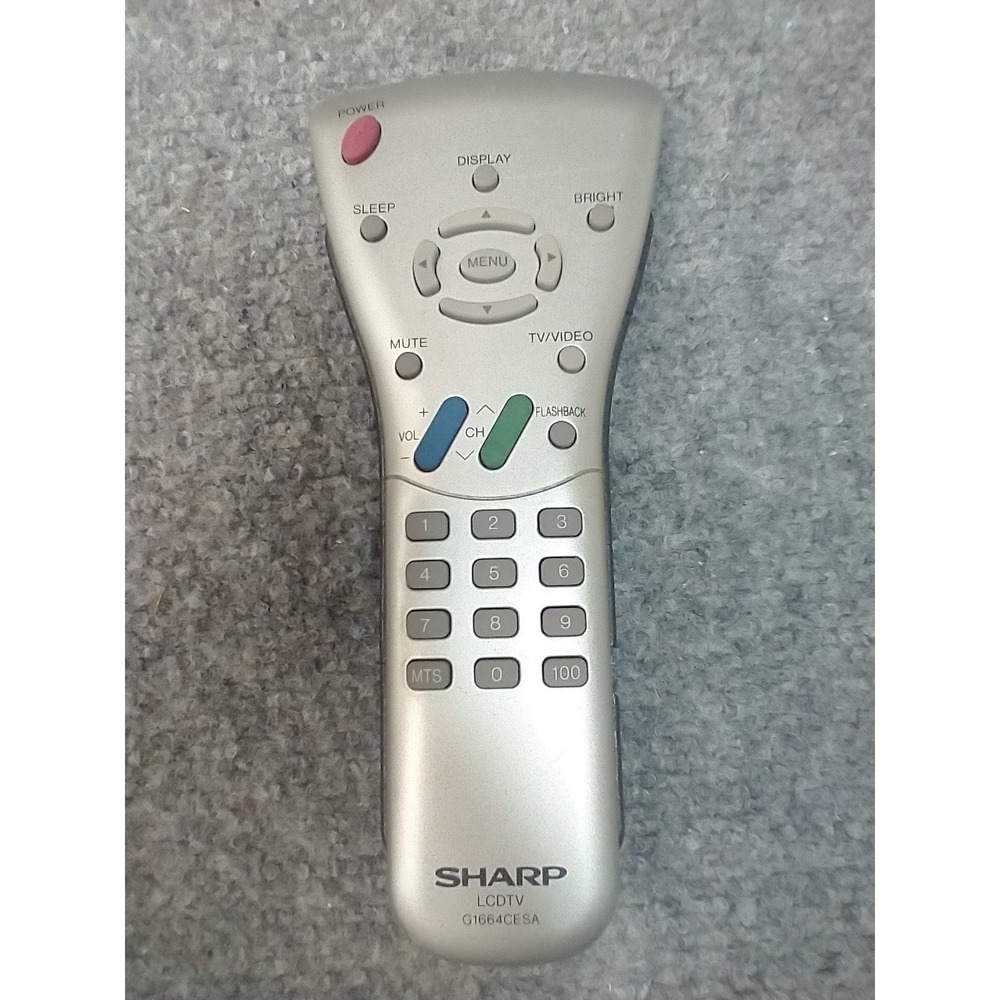 Sharp G1664CESA LCD TV Remote Control Silver Genuine OEM Replacement